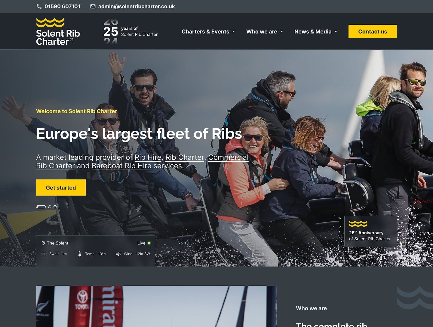 Mockup of SRC website design.